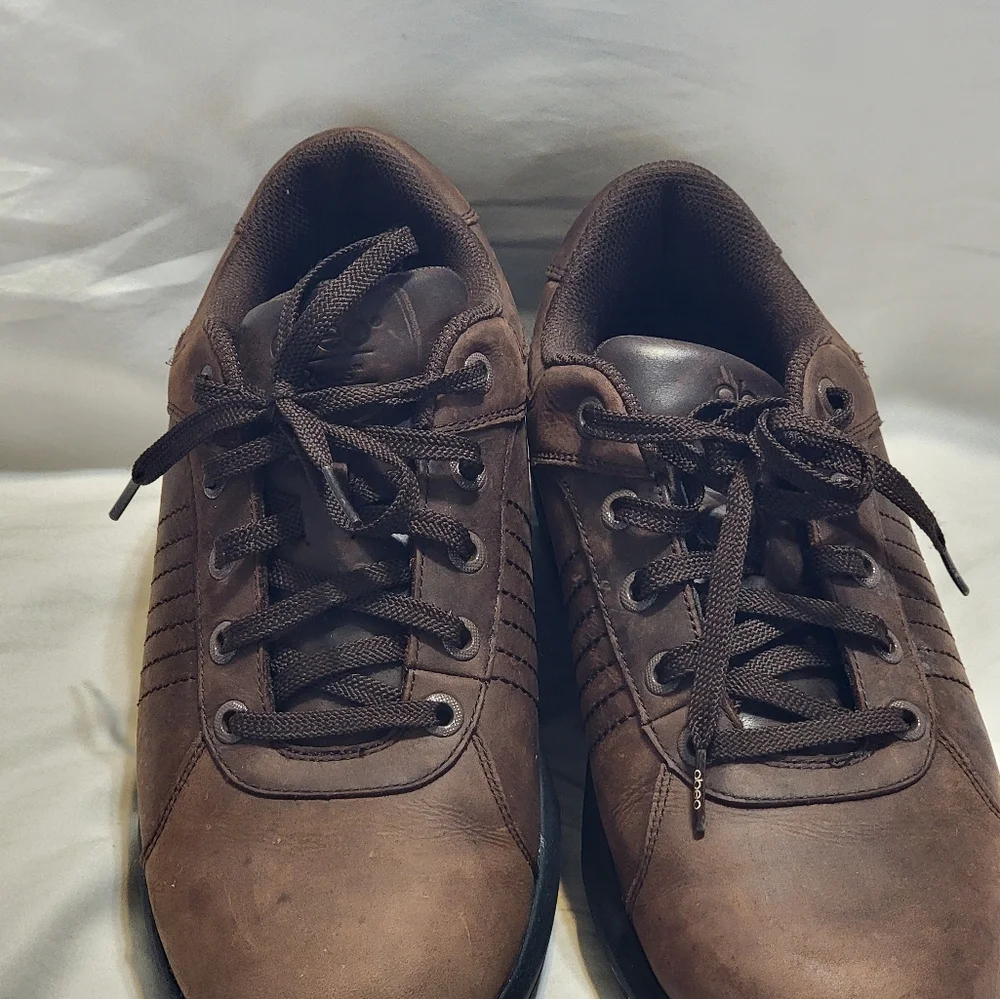Abeo Rocs Men's Baylor Oxford walking, brown leather, 10